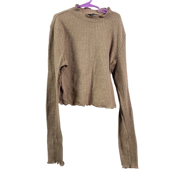 SHEIN Sweaters - Shein Tan Long Sleeve‎ Sweater Women Size L